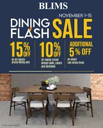 Save money and reflect your style with home furnishings at hayneedle, where you can buy online while you explore our room designs and curated looks for tips, ideas & inspiration to help you along the way. Blims Dining Furniture November Flash Sale Manila On Sale