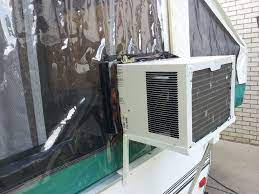 Pop up camper window air conditioner. Another Window Ac Install How I Did It Cool Tents Remodeled Campers Popup Camper