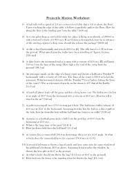 A) how long does it take to reach the related documents. Projectile Worksheet