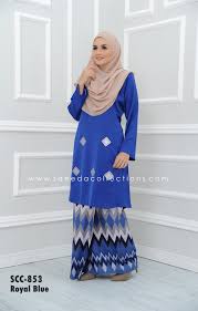 Baju kurung pahang cotton material yang digunakan untuk membuat baju ni merupakan bahan yang berkualiti dan sungguh sesuai dengan cuaca di negara panas seperti malaysia yang mempunyai cuaca panas buat sepanjang tahun. Baju Kurung Pahang Raya 2016 Cenderwasih Royal Blue A Saeeda Collections