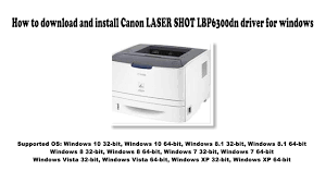 Additionally, you can choose operating system to see the drivers that will be compatible with your os. How To Download And Install Canon Laser Shot Lbp6300dn Driver Windows 10 8 1 8 7 Vista Xp Youtube