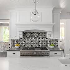 Black And White Cement Tile Backsplash Leon Iv Black And White Concrete Tile Available At World Mosaic Tile In Vancouver Cement Tile Encaustic Cement Tile Cement Tile Backsplash