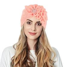 Enjocho Stretch Head Scarf for Women Turbans Flowers Bonnet Beanie Cap Headwraps Hats Ladies Breathable Cap
