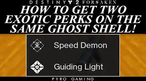 Destiny 2's warmind expansion has 45 lost memory fragments scattered across mars. Destiny 2 How To Get 2 Exotic Perks On One Ghost Shell Guiding Light And Speed Demon Youtube
