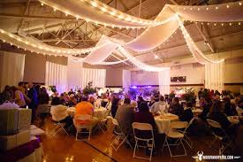 Transform A Plain Church Gym Into An Elegant Reception With Draped Fabric And Lights Woody Pearl Photography T Winter Wedding Cheap Winter Wedding Wedding
