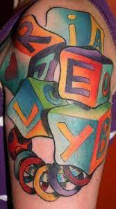 Whatever your stitch of choice, there's a chance someone may just have turned it into a tattoo. 7 Brantley Tattoos Ideas Baby Blocks Tattoos Abc Blocks