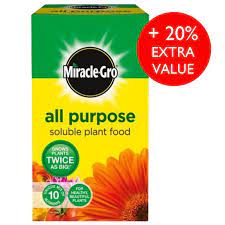 It may be that the synthetic fertilizer in that product is a bit too strong to be used alone and needs dilution. Miracle Gro All Purpose Soluble Plant Food For Indoor Outdoor Plants