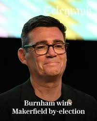 🔴 Andy Burnham has won the Makerfield by-election, paving the way for the  Greater Manchester Mayor to launch a leadership challenge against Sir Keir  Starmer. Labour secured a 9,231 majority and a