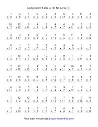 Multiplication Facts To 144 No Zeros Worksheet Jpg 640 828 Math Fact Worksheets Multiplication Facts Worksheets Multiplication Worksheets