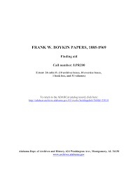 Frank W. Boykin Papers Finding Aid