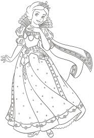 Ariel is an independent young mermaid who spends her days with flounder and sebastian, singing and dreaming of another world. Download Hd Free Dresses Coloring Pages Princess Snow White Line Drawing Transparent Png Image Nicepng Com