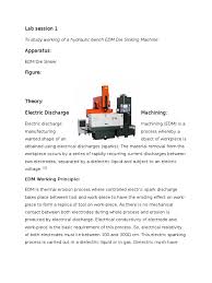 edm die sinking machining physical