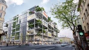 La Nueva Tienda De Ikea En Viena Tiene Siete Pisos Una Azotea Verde Y Cero Espacio De Estacionamiento Green Facade Facade Urban Heat Island