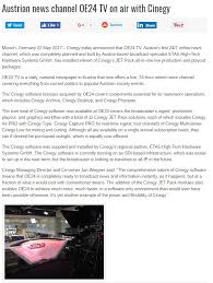 Sozialpartner und regierung sondieren arbeitsmarkt. Cinegy Austrian News Channel Oe24 Tv On Air With Cinegy