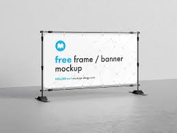 Free Banner Frame Stand Mockup 100 X 200cm Mockups Design Free Premium Mockups Frame Stand Standing Banner Design Free Banner