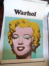 True Vintage 1971 Tate Gallery Andy WARHOL Marilyn 20"x30" London Exhibit  Poster