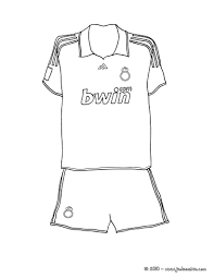 Coloriage Du Maillot De Foot Du Real De Madrid Un Joli Dessin A Colorier Pour Les Fans De Football Coloriage Football Maillot De Foot Coloriage Foot