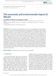 Bitcoin (₿) is a cryptocurrency invented in 2008 by an unknown person or group of people using the name satoshi nakamoto. Pdf The Economic And Environmental Impact Of Bitcoin