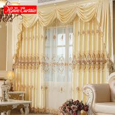 Luxury white and gold living room. Helen Curtain Set Luxury Embroidered Gold Yellow Curtain For Living Room White Curtain Valance For Bedroom Window Drapes Tulle Curtains Aliexpress