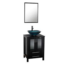 24 inch black bathroom vanity square
