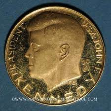 Kennedy stationnement gratuit sur rue: Coins Gold Medals Etats Unis John F Kennedy 22 11 1963 Medaille Or 26 15 Mm 900 1000 10 47 G