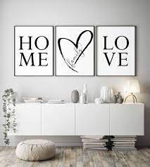 Family Signhome Signwall Arthome Decorset Of 3 Etsy Family Room Walls Dining Room Walls Room Wall Decor