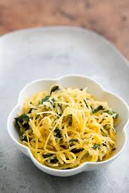 Spaghetti Squash And Chard Saute Recipe Simplyrecipes Com Recipe Recipes Veggie Recipes Vegetarian Recipes