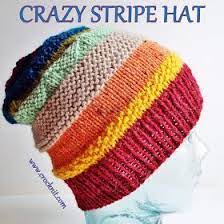 How To Knit Free Knit Patterns Slouchy Hats Crazy Stripe Hats Beanie Knitting Patterns Free Knitting Patterns Free Hats Loom Knitting Patterns