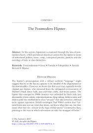 A visual spinning loader indicating that the page is performing an action. Pdf The Postmodern Hipster