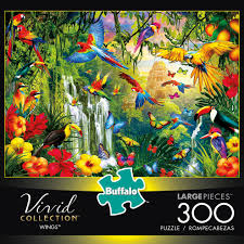 Opening day 300 large piece jigsaw puzzle. Buffalo Games Large Pieces Vivid Collection Wings 300 Piece Jigsaw Puzzle Walmart Canada