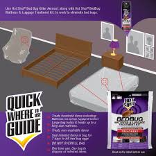 Properly handling a bed bug infestation is an ongoing process and they won't be gone overnight, but you can start dealing with bedbugs as soon as you find them. Amazon Com Hot Shot Bedbug Mattress Luggage Treatment Kit 1 Count Mattress Pads Garden Outdoor