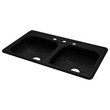 So, kitchen sinks are a vital part of your kitchen. Lyons Industries Dks22q Tb Black 33 In X 19 In Manufactured Mobile Home Acrylic 6 In Deep Kitchen Sink 44 Three Hole Walmart Com Walmart Com