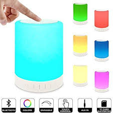 Amazon Com Zhoppy Night Light Bluetooth Speakers Touch Control Bedside Lamp Portable Table Lamp Color Led Outdoor Speaker L Bedside Lamp Led Color Touch Lamp