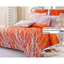 Shop for orange pattern bedding set at bed bath & beyond. Swanson Beddings Tree Branches 100 Cotton Sheet Set Fitted Sheet Flat Sheet And Two Matching Pillowcases White Orange Queen Walmart Com Walmart Com