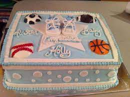 Pin By Melissa Chambers On Baby Shower Cakes Baby Shower Cakes For Boys Sports Baby Shower Baby Shower Cakes