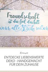 Holzschild Handbemalt Freundschaft Ist Das Seil Wooden Signs Painted Wooden Signs Candle Quotes