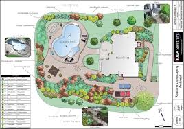 تصميم المناظر الطبيعية المعقدة مع حوض سباحة وسطح السفينة Landscape Design Software Garden Design Software Landscape Design Plans
