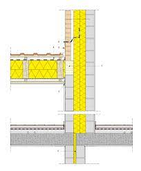 Étanchéité entre deux murs mitoyens. Detail Constructif Toiture Inclinee Mur Exterieur Jonction D Un Versant De Toiture Contre Un Mur En Butee Cstc