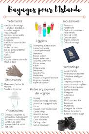 Packing List Quoi Mettre Dans Les Bagages Pour L Islande Faire Ses Bagages Liste De Vacances Bagage