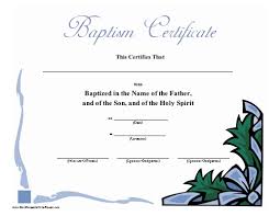 Each baptism certificate keepsake has a fancy border and you can fill in the important information such as the. Baptism Certificate Printable Certificate