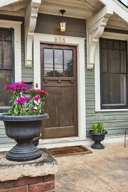 Finally, we needed a light trim—partly because our window frames and soffits are white and also because in the 1920's and 30's, styles had shifted from dark trim colors to lighter ones. Bluehost Com 1920s House Craftsman Front Doors Exterior House Colors