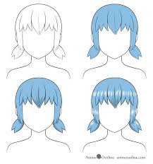 Drawing 6 hairstyles for short hair. How To Shade Anime Hair Step By Step Animeoutline
