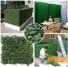 Maintaining privacy in your yard is an important aspect of home life, and installing a fence around your property will allow for this seclusion. Artificial Hedge Panel Privacy Fence Wall Cover Garden Hedges Artificial Plants Indoor Artificial Plants Outdoor