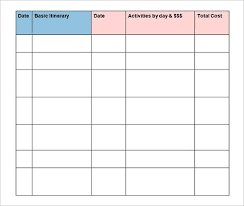 26 Trip Itinerary Templates Pdf Doc Excel Travel Itinerary Template Date Activities