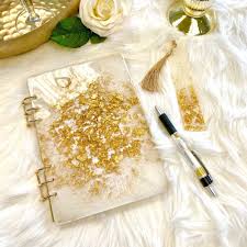 Book With Resin Book Cover Diy Resin Crystals Diy Resin Art Resin Diy