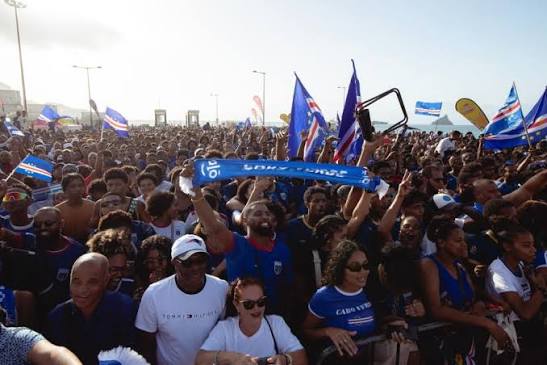 Cape Verdeans celebrated in the streets of Praia and Sao Vicente after  their national team held Spain to a draw in the country's first-ever World  Cup match, with supporters waving flags, dancing