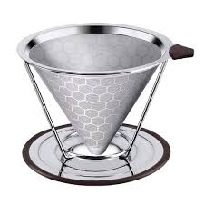 The strainer helps to filter out debris to help you make the best product possible, and also helps to keep your sink drains clear and free of clogs. Stainless Steel Coffee Filter Mesh Strainer With Stand Tea Dripper Pour Funnel Parts Accessories Kitchen Dining Bar