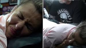 The Block: Jess Eva gets radio co-star Mark Geyer's face tattooed