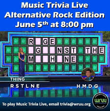 The questions cover a wide range of topics (politics, entertainment, sports, science, etc). Wed 8 Pm Et Music Trivia Live Featuring Contestants Samm Sebera Michael Carvaines And Jenn Mccranie As They Attempt To Answer Questions About The Rock Era 1985 To The Present To Play