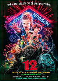 Sicher dir das neueste merch. Stranger Things Birthday Party Invitation Digital Invite